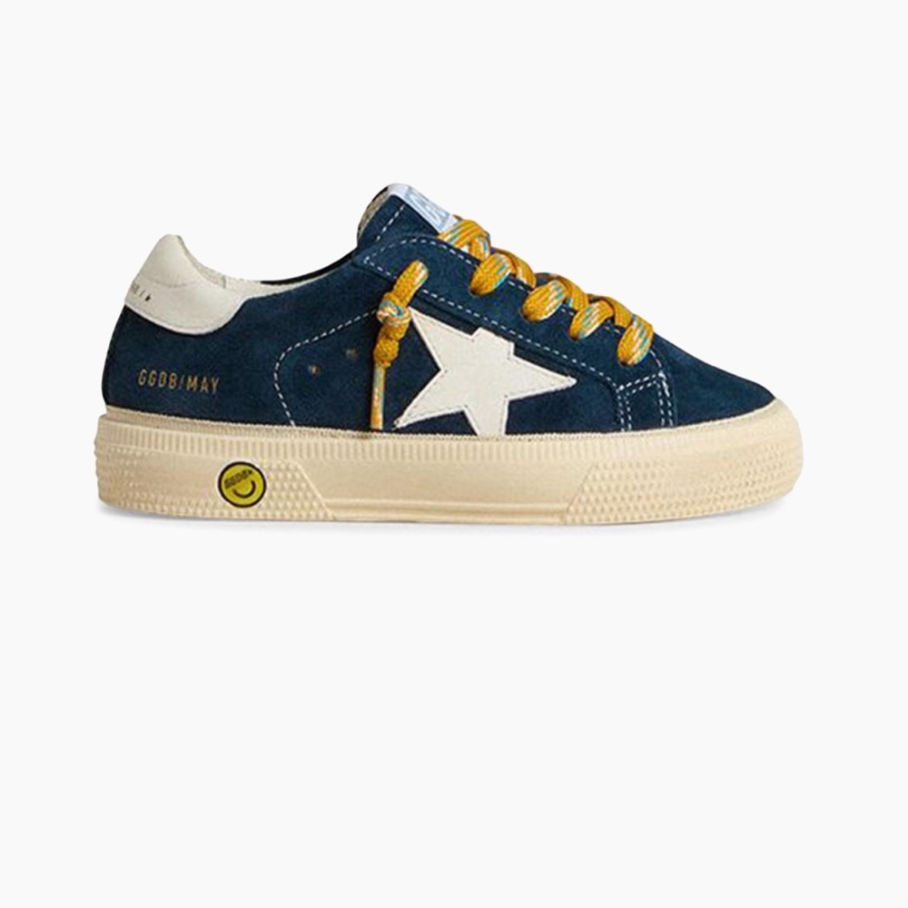 Golden Goose Kids Shoes in Blue and Cream